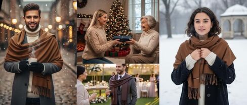 Shawl Wrap for Meditation, Prayer, Travel, Wedding and All Other Occasions Unisex Oversized Scarf in Kuwait