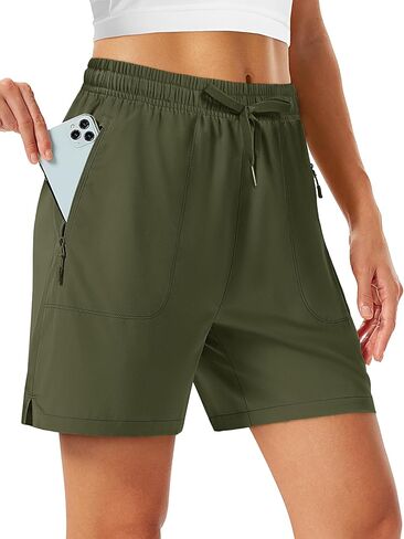 TACVASEN Women's 5" Hiking Shorts Quick Dry Lightweight UPF 50+ Athletic Shorts with Pockets Summer Golf Casul Workout in Saudi Arabia