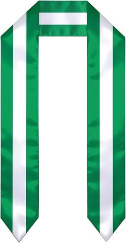 Laos Flag Graduation Stole Satin Stole Scarf for Study Aboard International Students 72" Length in Kuwait