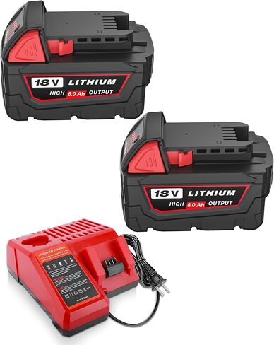 استبدال HOCHSTERN بقدرة 4.5 أمبير في الساعة لبطارية Dewalt 18V DC9098 DC9099 DC9096 المتوافقة مع بطارية Dewalt 18V XRP المتوافقة مع بطاريات Dewalt 18 Volt وأدوات الطاقة اللاسلكية 2 حزمة in Kuwait