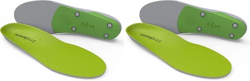 Superfeet All-Purpose Support High Arch Insoles (Green) - Trim-To-Fit Orthotic Shoe Inserts - Professional Grade - Men 2.5-5 / Women 4.5-6 in Kuwait
