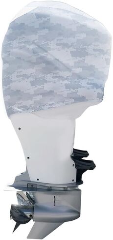 Outer Envy Grey Digital Camo Outboard Motor Cover (Grey Digital Camo, Mercury Verado 225-400 HP 6 cyl) in Saudi Arabia