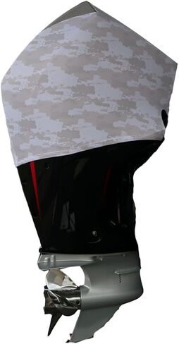 Outer Envy Grey Digital Camo Outboard Motor Cover (Grey Digital Camo, Mercury Verado 225-400 HP 6 cyl) in Saudi Arabia