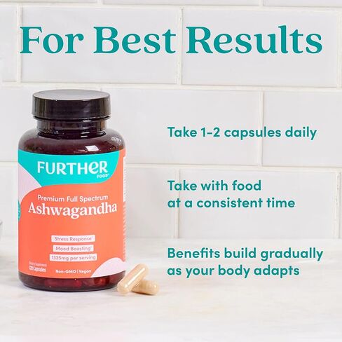 اشواغاندا العضوية 1325 ملغ. جذور اشواغاندا نقية مع الفلفل الأسود وزيت الأفوكادو لامتصاص فائق. 120 كبسولة نباتية. غير معدّل وراثيًا، وخالي من الغلوتين in Kuwait