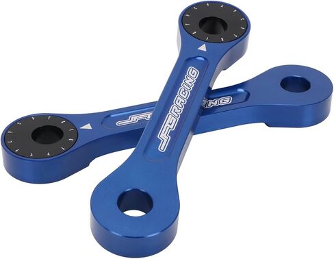 JFG RACING DRZ 400 خفض ، C إلى C 129mm-135mm/5.07 "-5.31" 7075 رابط أقل قابلة للتعديل للدراجة DRZ400 DRZ400E DRZ400SM 2000-2017 RM125 RM200 1996-2000/62640-37E11-Blue11 in Saudi Arabia
