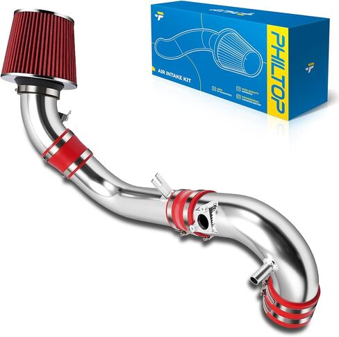 PHILTOP Cold Air Intake Red Tube + Heat Shield Compatible With Honda Accord 2013-2017 2.4L, Red in Kuwait