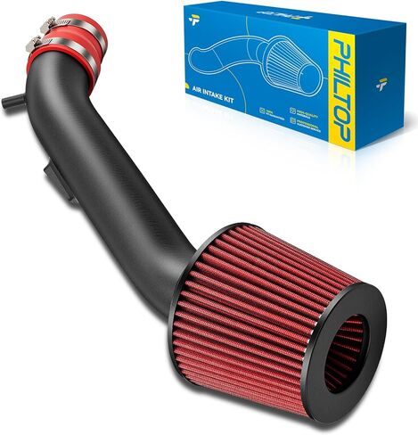 PHILTOP Cold Air Intake Red Tube + Heat Shield Compatible With Honda Accord 2013-2017 2.4L, Red in Kuwait