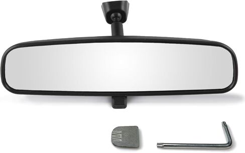 RLB-HILON 10.5" Frameless Rear View Mirror, Universal Fit Type, Compatible with Jeep Kia Hyundai Nissan Toyota Ford Honda And More Models, Day/Night Mirror in Kuwait