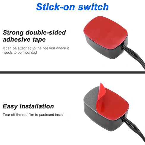 MEIRIYFA Paste Type Switch Car Push Button Switch ON/Off Rocker Switch Automotive DC 12V 24V Surface Mount Water Drop Shape with 78.7" Cable for Fog Lights,DRL,LED Light Bar (2PCS) (78.7''/200CM) in Kuwait