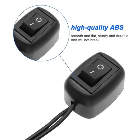 MEIRIYFA Paste Type Switch Car Push Button Switch ON/Off Rocker Switch Automotive DC 12V 24V Surface Mount Water Drop Shape with 78.7" Cable for Fog Lights,DRL,LED Light Bar (2PCS) (78.7''/200CM) in Kuwait