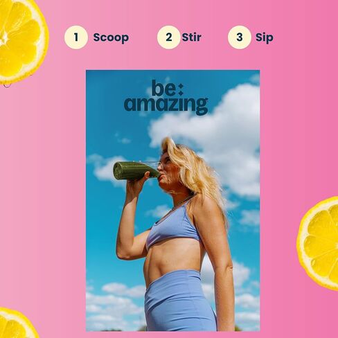 BEAM be Amazing Super Greens Powder with Prebiotics, Digestive Enzymes & Antioxidants | Energy Supplements, 17 Fruits & 8 Veggies | Gluten-Free Juice & Smoothie Mix | Sunny D, 20 Servings, 360 g in Kuwait