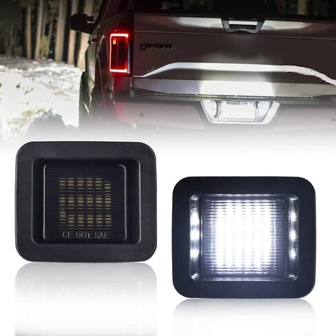 LED License Plate Light for 2015-2023 Dodge Charger Challenger Chrysler 300 Pacifica & Compass, Dodge Charger Led Rear Tag Lamp, 18-SMD Xenon 6500K White Lights, 1 Piece in Kuwait