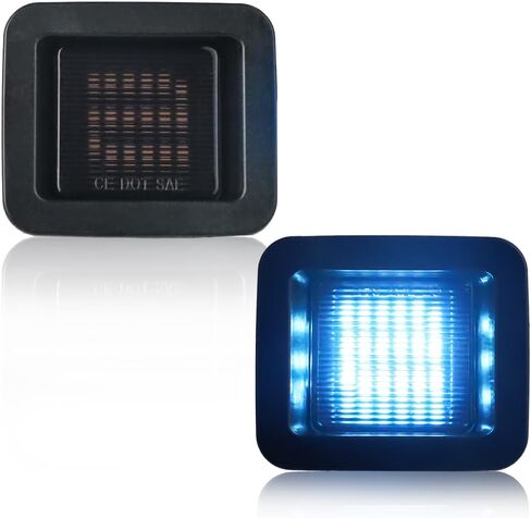 LED License Plate Light for 2015-2023 Dodge Charger Challenger Chrysler 300 Pacifica & Compass, Dodge Charger Led Rear Tag Lamp, 18-SMD Xenon 6500K White Lights, 1 Piece in Kuwait