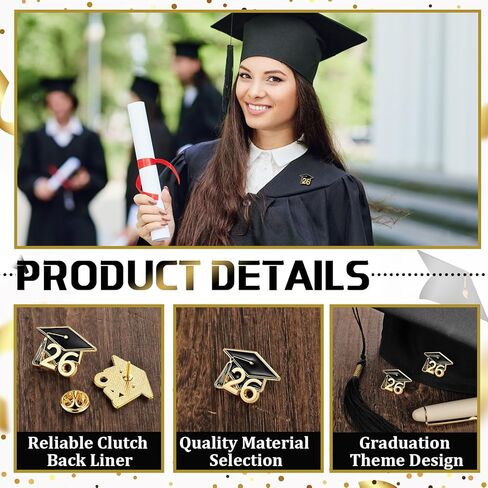 خاطئ 30 PCS CAP CAP FABEL CLASS OF 2025 التخرج دبوس مجوهرات المينا المجوهر in Kuwait