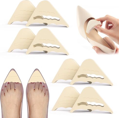 SooGree 3 Pairs Soft Sponge Adjustable Toe Filler Inserts for Forefoot Reusable Toe Plug for Too Big Shoes for Men and Women (3 Beige) in Saudi Arabia