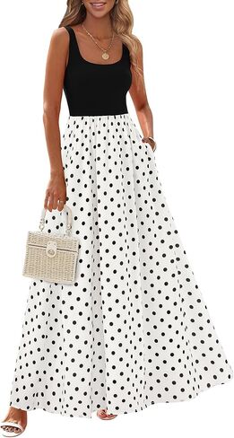 KIRUNDO Women Summer Sleeveless Boho Floral Maxi Dress 2025 Scoop Neck Tank A Line Flowy Beach Vacation Resort Wear Sundress in Kuwait