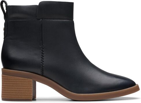 حذاء نسائي للكاحل Lileigh Charm من Clarks، جلد أسود، 8.5 in Saudi Arabia