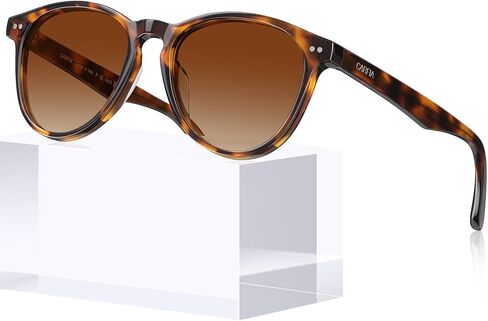 Carfia Retro Womens Sunglasses استقطاب خلات بيضاوية متين 5 برميل مفصلات UV400 حماية in Kuwait