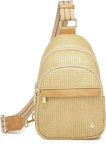 RFID Straw Summer Purses for Women 2025 Woven Sling Bag Fanny Packs Cross body for Everyday Beach Travel Vacation Essentials in Kuwait