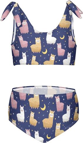 Girls Tankini Swimsuit Bathing Suit Two Piece Bikini Summer Beach Swimwear with Adjustable Strap 3-12 Years in Kuwait