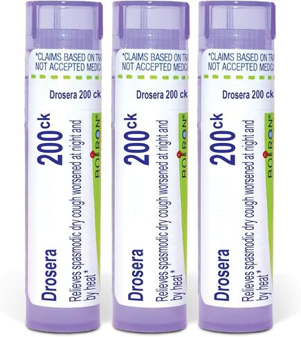 Boiron Drosera Rotundifolia 200Ck Homeopathic Medicine for Spasmodic Dry Cough - Pack of 3 (240 Pellets) in Saudi Arabia