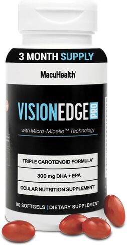 مكمل العيون VISION EDGE PRO للرياضيين؛ تركيبة تحتوي على اللوتين والزياكسانثين والميزوزياكسانثين، ومكملات العين أوميجا 3، والكاروتينات الأساسية للعيون - (90 كبسولة هلامية، كمية تكفي لمدة 3 أشهر) in Saudi Arabia