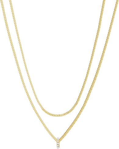 Gold Layered Choker Necklace for Women, Dainty 14K Sun Star Charm Chain Set for Beach Trendy Jewelry, Cute Stack Pendant Cubic Zirconia Waterproof Necklace for Her Gifts in Kuwait