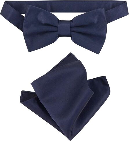 Vesuvio Napoli Bowtie Close Clot Color Mens Bow Tie & Clankerchief in Kuwait