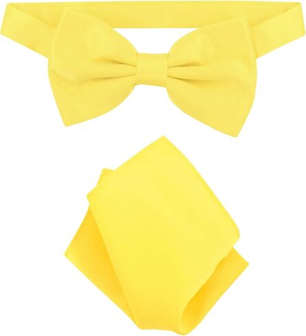 Vesuvio Napoli Bowtie Close Clot Color Mens Bow Tie & Clankerchief in Kuwait