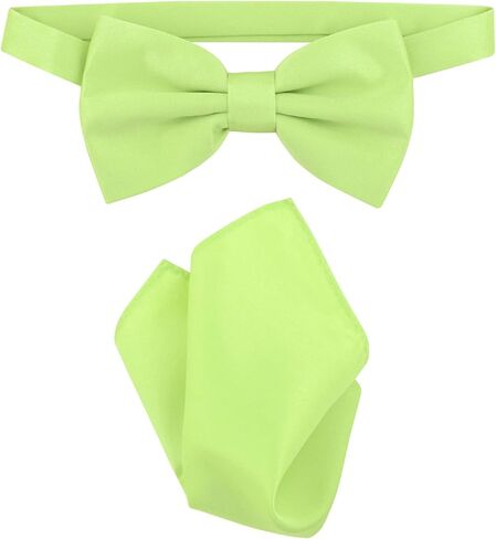 Vesuvio Napoli Bowtie Close Clot Color Mens Bow Tie & Clankerchief in Kuwait