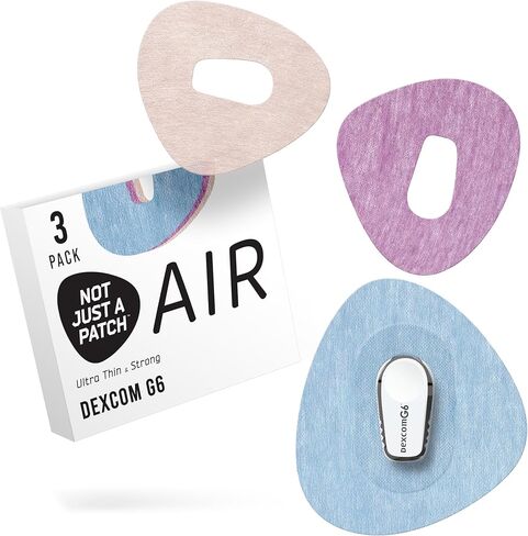 ليس مجرد رقعة هواء (20 حزمة) - رقع لاصقة CGM Dexcom G6 مع فتحة - رفيعة وقوية وخفيفة، التصاق لمدة 14 يومًا، قبضة جلدية متينة، رقع Dexcom G6 واقيات مستشعر G6 باللون البني in Kuwait