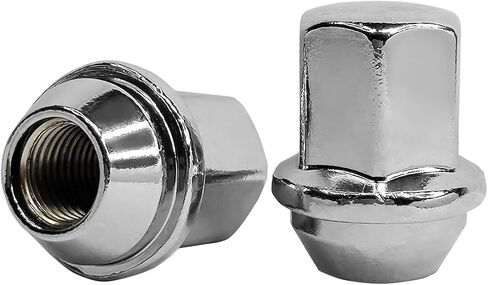M14x1.50 Chrome Wheel Lug Stud Nut Set Compatible with 2011-2022 Jeep Grand Cherokee Wrangler Ford Mustang and Dodge Ram 1500 2500 3500 Durango Challenger Charger (4PCS) in Kuwait
