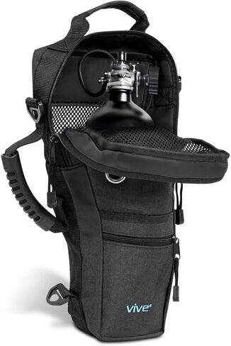 Vive Oxygen Tank Holder Backpack - Portable Carrying Shoulder Bag for Oxygen Cylinders - Healthcare Supplies & Accesories for Traveling - Lightweight, Adjustable Straps (Large) in Kuwait