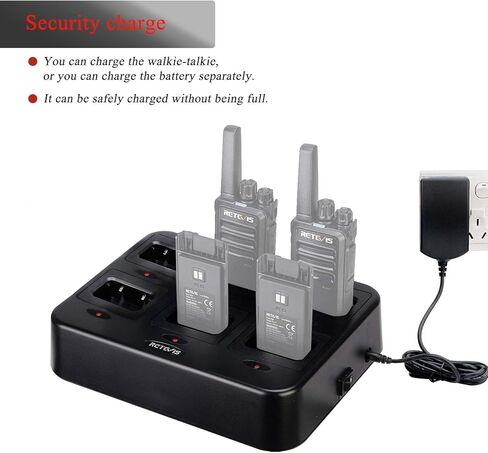 Retevis RT68 10-Way Charger, Multi Unit Rapid Charger, for Retevis RT68 RT68H NR10 Walkie Talkie and Battery, 5 LED Indicators, Individually Replaceable Base, AC/DC Adapter,Multiple Protection(1 Pack) in Kuwait