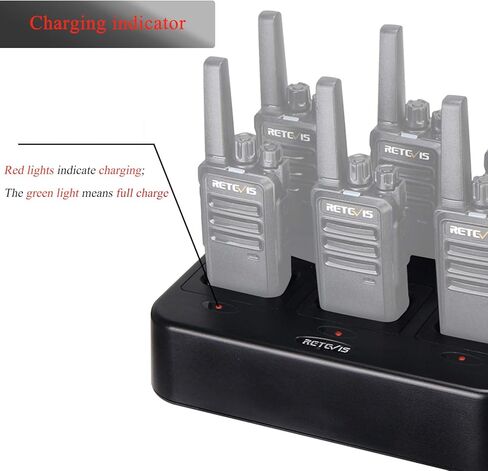 Retevis RT68 10-Way Charger, Multi Unit Rapid Charger, for Retevis RT68 RT68H NR10 Walkie Talkie and Battery, 5 LED Indicators, Individually Replaceable Base, AC/DC Adapter,Multiple Protection(1 Pack) in Kuwait