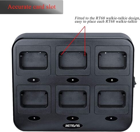 Retevis RT68 10-Way Charger, Multi Unit Rapid Charger, for Retevis RT68 RT68H NR10 Walkie Talkie and Battery, 5 LED Indicators, Individually Replaceable Base, AC/DC Adapter,Multiple Protection(1 Pack) in Kuwait