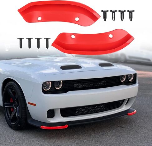 JDMON Front Bumper Lip Splitter Protector Compatible with Dodge Challenger SRT Hellcat 2015-2021 2015 2016 2017 2018 2019 2020 2021, SRT Challenger Accessories, Not for Widebody, Yellow, 2pcs in Kuwait