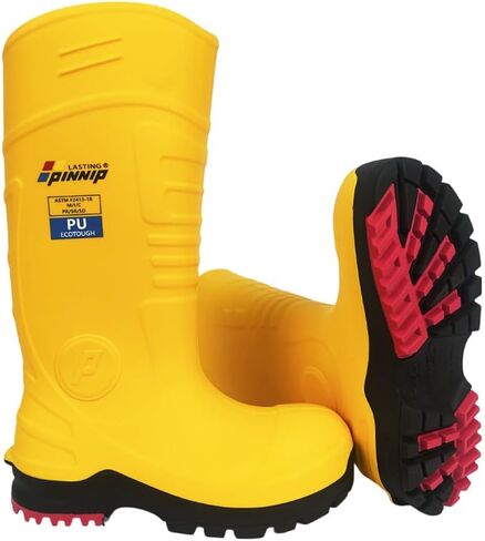 PU Rubber Work Boots With Steel Toe - Waterproof Anti-slip Mud Rain Boots Hunting Boots ASTM F2413-18 Acid & Oil Resistant Anti-static For Men and Women in Saudi Arabia