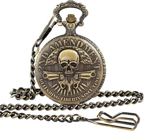 Tiong Vintage Pocket Watch محفور رعاة البقر الجمجمة الذئب 3D النمط العربي الأرقام الجيب الكوارتز مع سلسلة أفضل الهدايا in Saudi Arabia