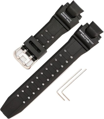 سوار ساعة من الراتنج بديل لـ Casio لـ G-Shock GA-1000 GA-1100 GW-A1000 GW-A1100 GW-4000 G-1400 سوار رياضي أسود مقاوم للماء للرجال in Kuwait