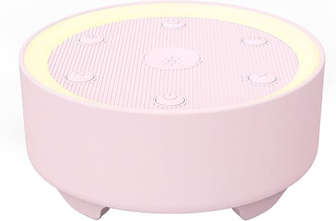 Sleep Sound Machine with White Noise & 24 Soothing Sounds for Baby and Adult. Timer, Recessed Night Light Button, Dimmable Light, Plug in, Portable in Kuwait