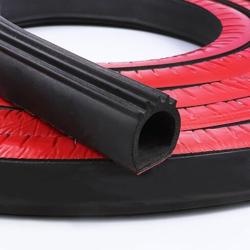 D Shape Door Rubber Seal Strip,1" RV Slide Out Seal Self-Adhesive EPDM Rubber,Heavy Duty Automotive Weather Stripping for Fill Gaps,Apply to Car,Truck,RV,Boat and Home Application (6ft) in Saudi Arabia