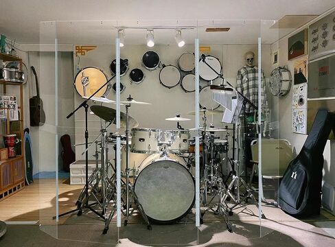 Drum Shield (5ft x 2ft Panel) - Ultimate Drum Cage for Churches, Studios, and Live Performances - Providing better sound quality and playing experience in Kuwait