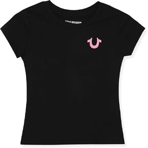 True Religion Girls Short Sleeve Tee Shirt with Embelishments - Soft and Comfortable Girls T-Shirts in Kuwait