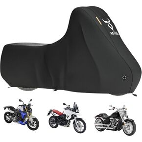 Motorcycle Cover Waterproof Heavy Duty 420D Outdoor Motorbike Sun Cover with Reflective Stripes Compatible with Harley Heritage Softail Classic and up to 98’’ Most Motorcycle (Without Side Box) in Kuwait