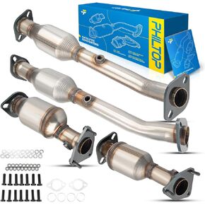 PHILTOP Front and Rear Catalytic Converter Compatible with 2005-2019 Frontier/Pathfinder/Xterra/Equator 4.0L, 2012-2017 NV2500/ NV1500/ NV3500 4.0L - Replace# 16468, 16467, 16400, 16399(EPA Compliant) in Kuwait