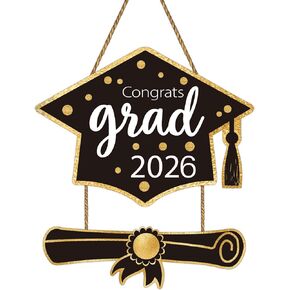 Yunkkin 2025 Decorations التخرج تهانينا لافتة الخريج 2025 علامة التخرج ديكورات الباب الزخارف الزخار in Kuwait
