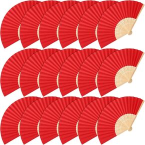 Qunclay 80 Pcs Paper Fans White Bamboo Hand Folding Fan DIY Handheld Blank Fans for Church Wedding Gift Party Favors with Gift Bags in Kuwait