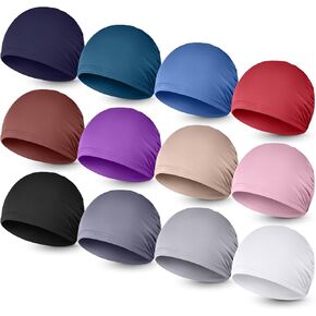 Zhengmy 12 Pcs Chemo Cancer Hats Women Sleeping Caps Headwear Elastic Cotton Head Coverings Head Wrap for Cancer Patients Hair Loss Multicolor in Kuwait