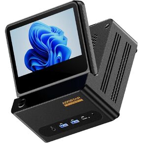 كمبيوتر صغير GEM12 AMD Ryzen 9 6900HX (8C/16T، يصل إلى 4.9 جيجاهرتز)، كمبيوتر Gmaing Mini 16 جيجابايت DDR5 RAM 500 جيجابايت NVMe PCIe4.0 SSD، كمبيوتر مكتبي صغير 4K@60 هرتز 4 شاشات عرض/OCULINK/75 وات TDP/USB4/DP1 .4 in Kuwait